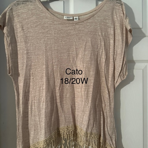 Thin shirt with fringe bottom accents - Picture 1 of 1